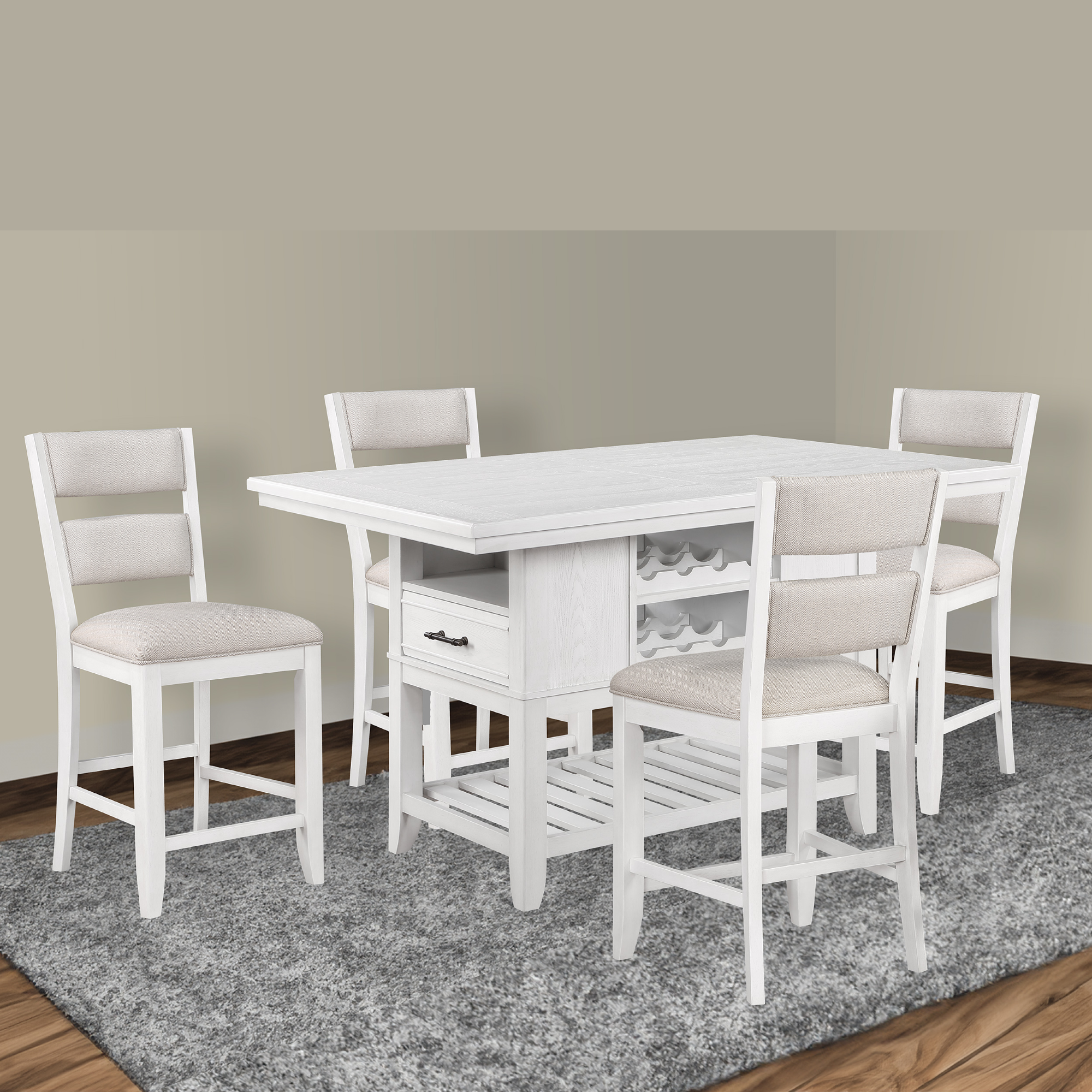 Avery 5 Piece Counter Height Dining Set - Adams Furniture
