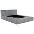 Upholstered Queen Platform Bed Grey