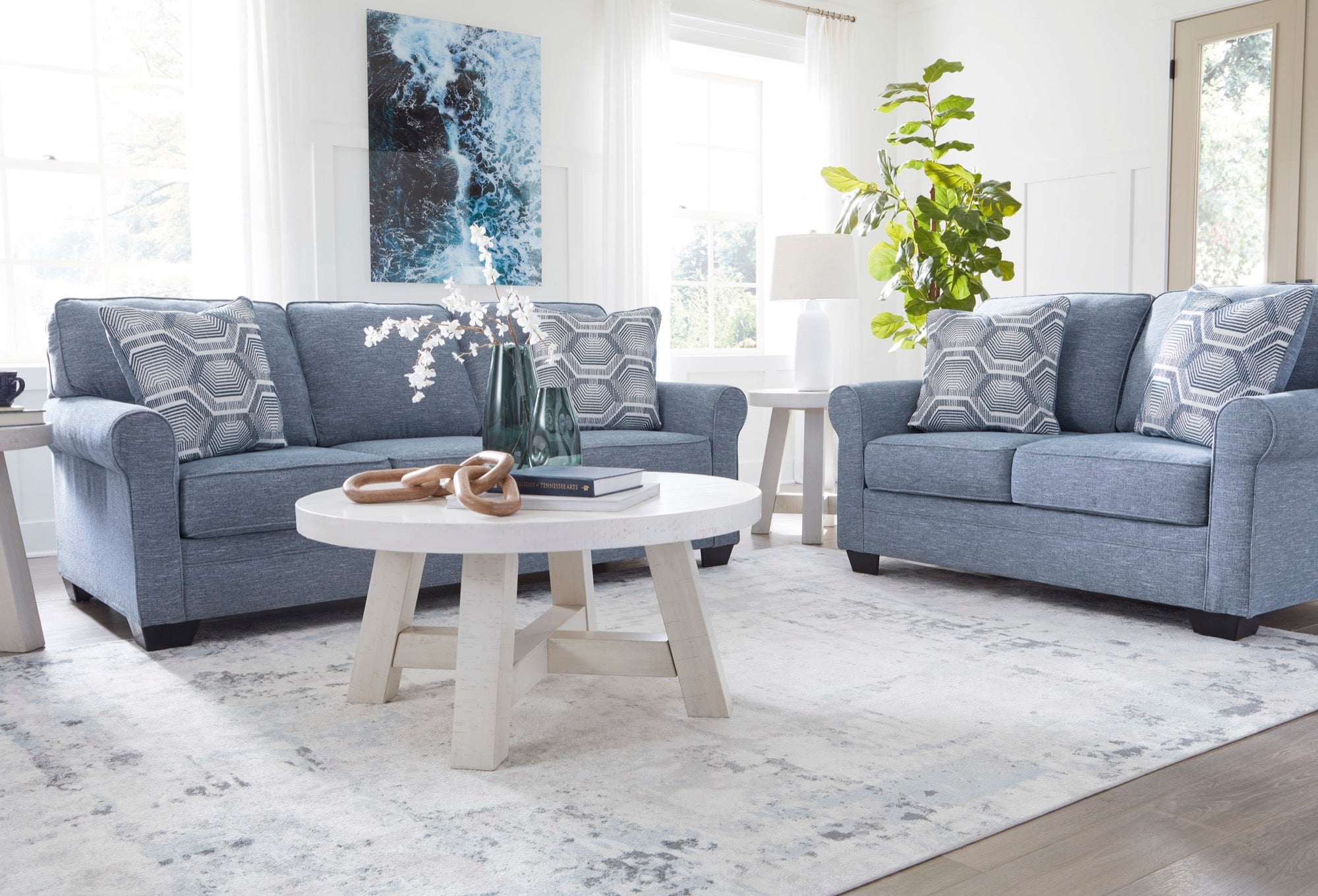 Charlotte Denim Living Room Set