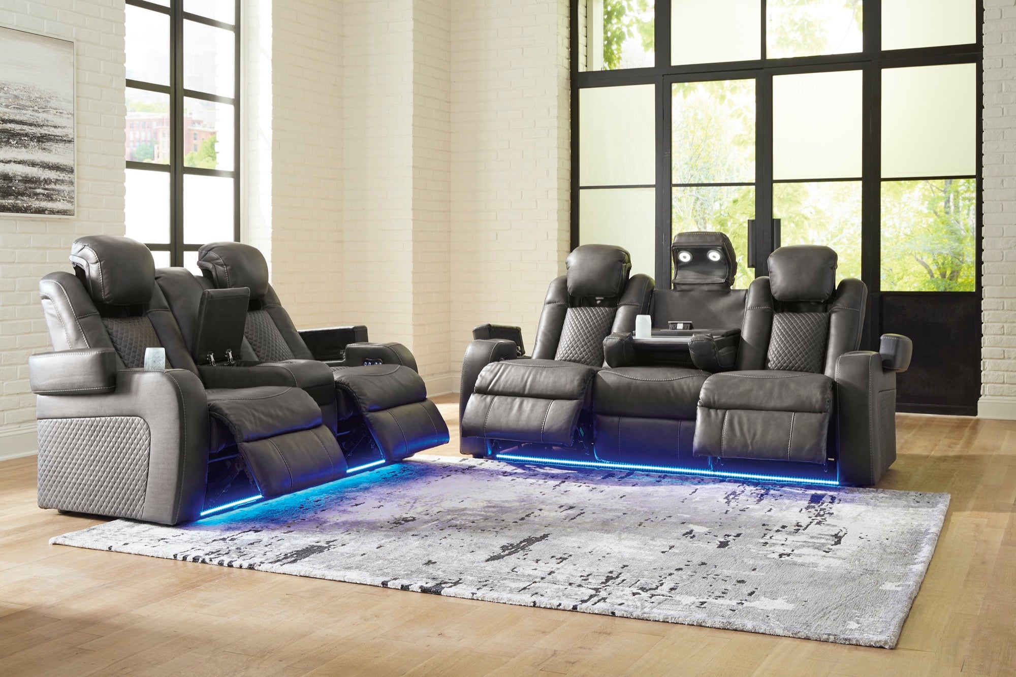 Fyne-Dyme Power Reclining Living Room Set - Adams Furniture