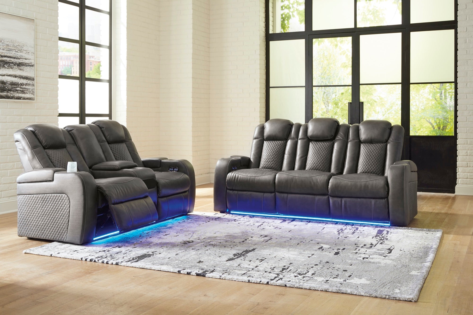 Fyne-Dyme Power Reclining Living Room Set - Adams Furniture