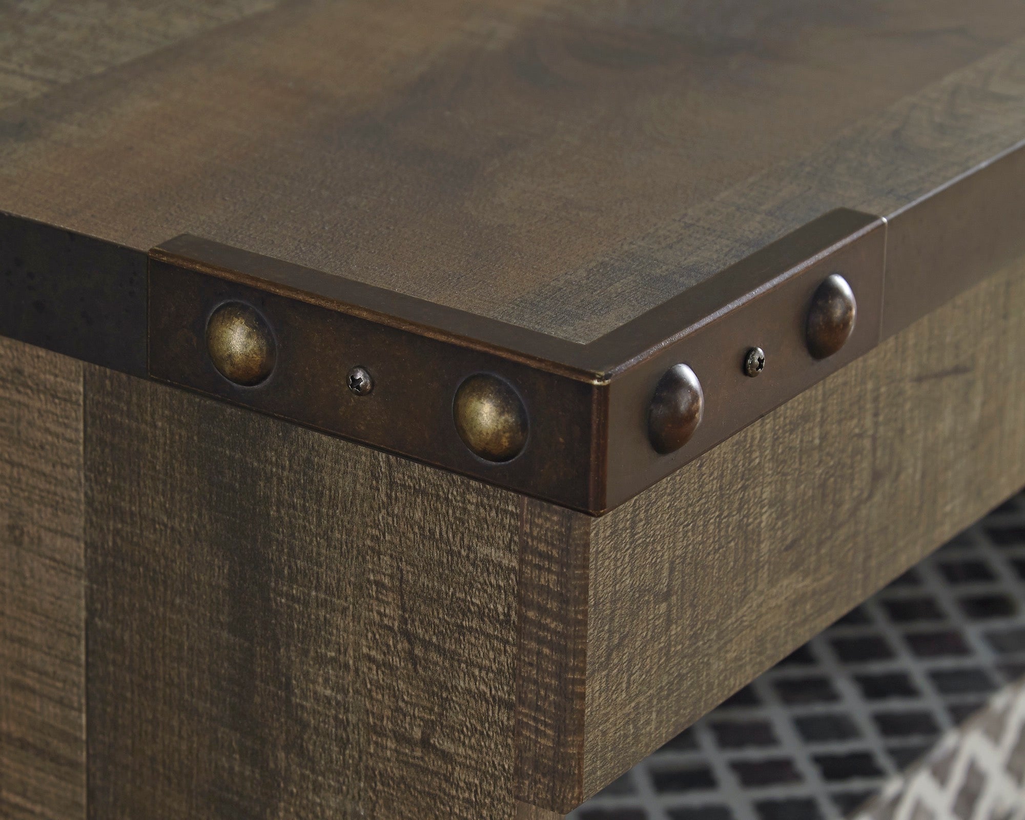 Trinell Glass/Stone Fireplace TV Stand - Adams Furniture