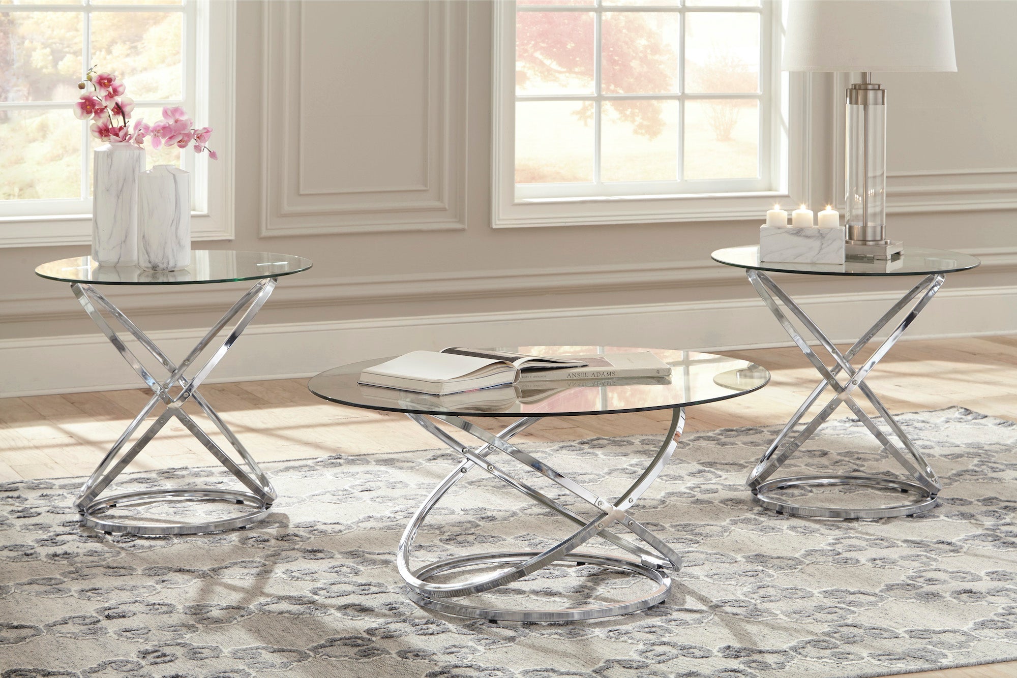Hollynyx 3pc Occasional Table Set - Adams Furniture