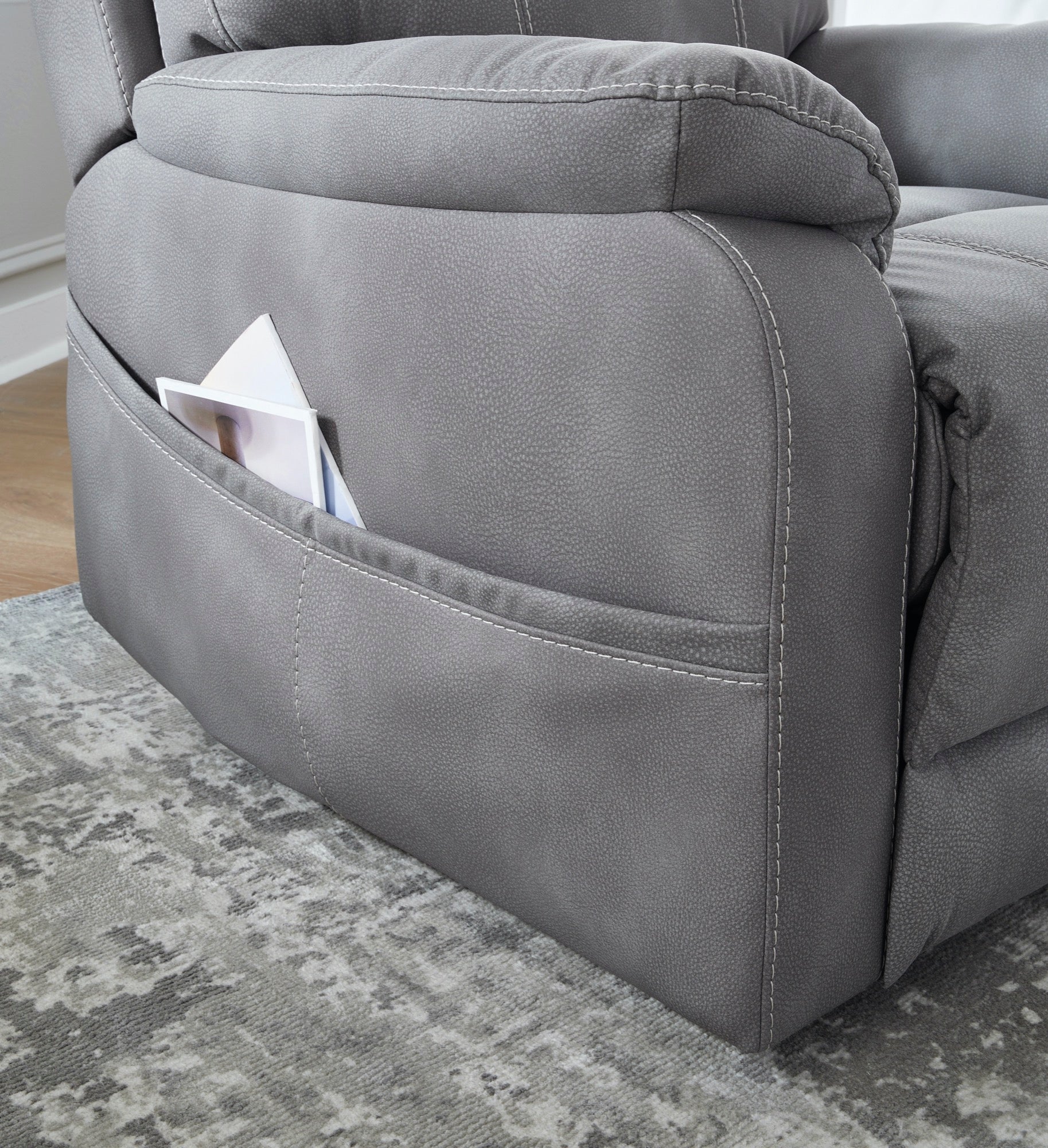 Slate Power Lift Recliner - Adams Furniture