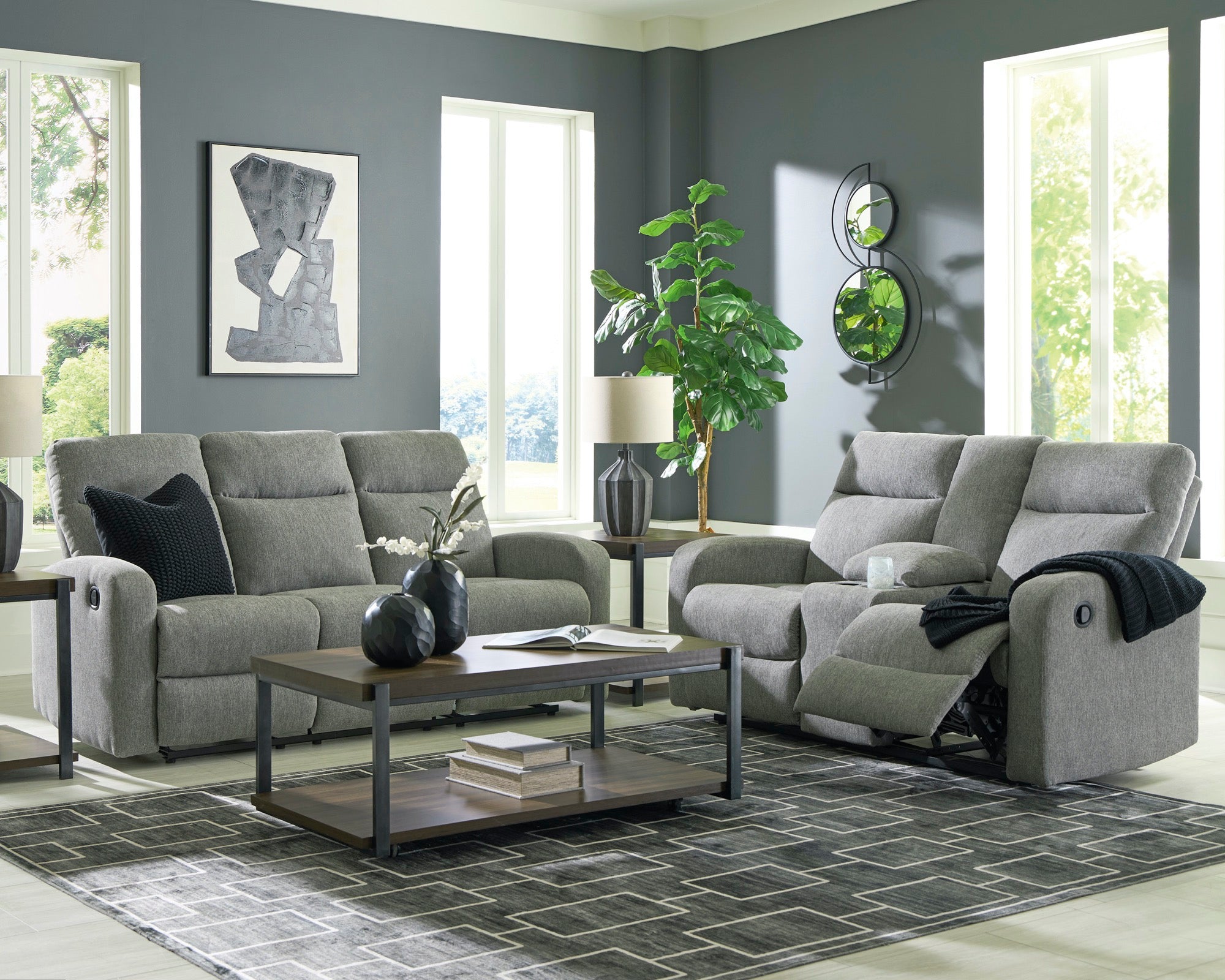 Grant Reclining Living Room Set - Adams Furniture