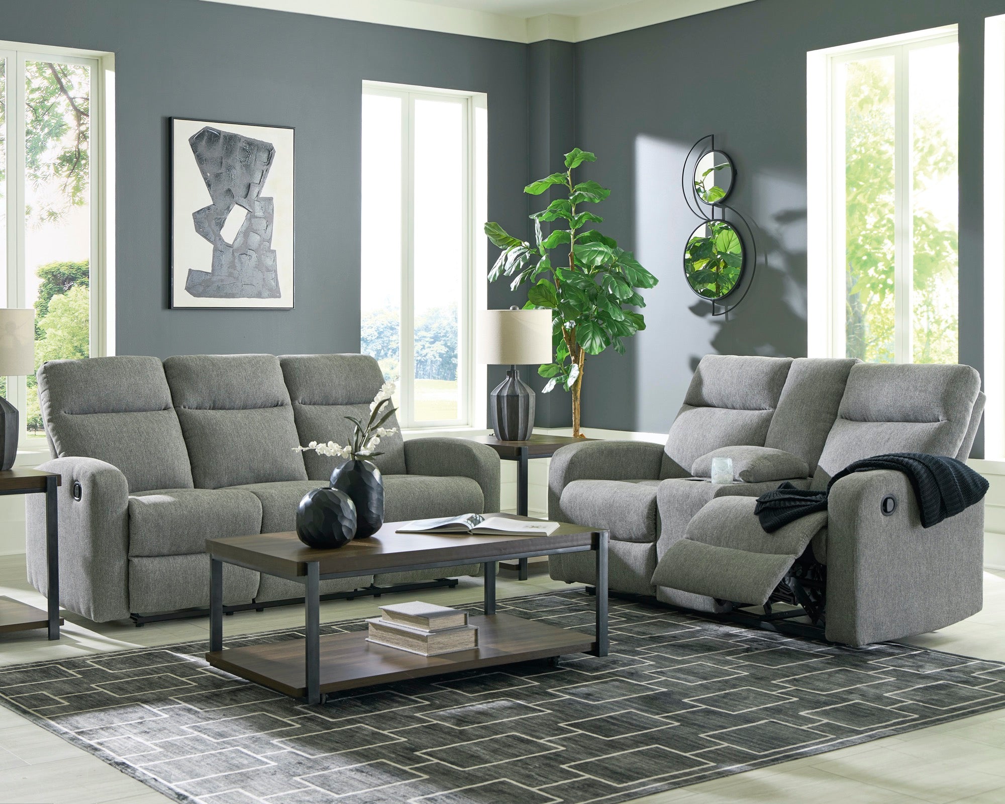 Grant Reclining Living Room Set - Adams Furniture