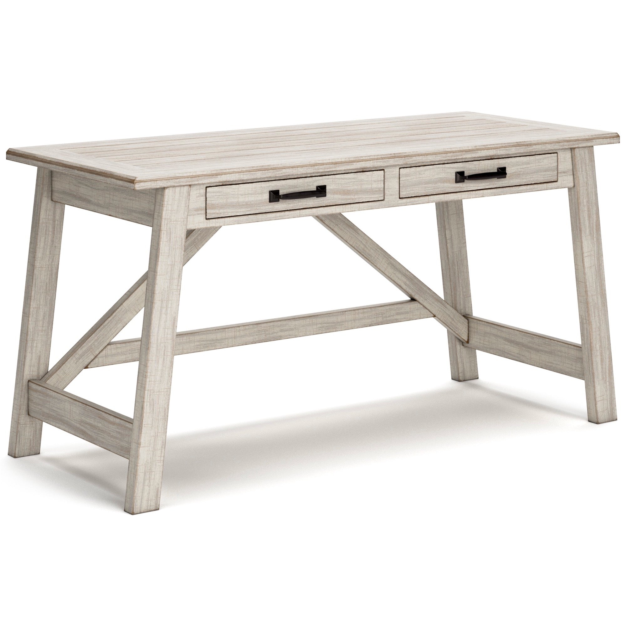 LARGE DESK, WHITEWASH - H755-44 (80508)