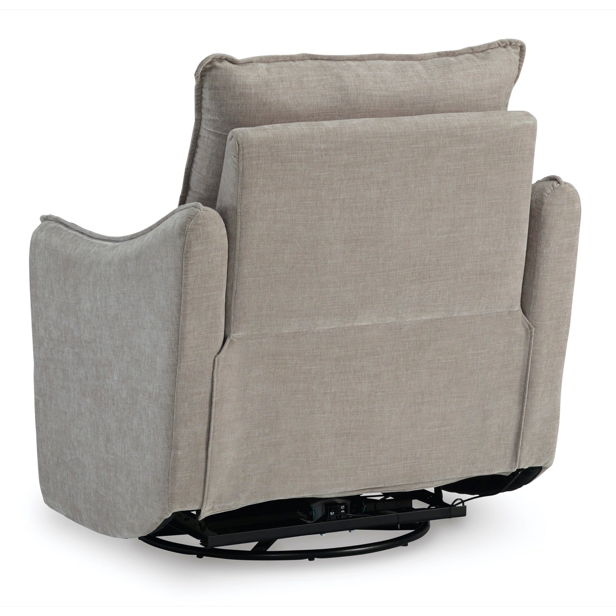 Taupe Swivel Power Recliner