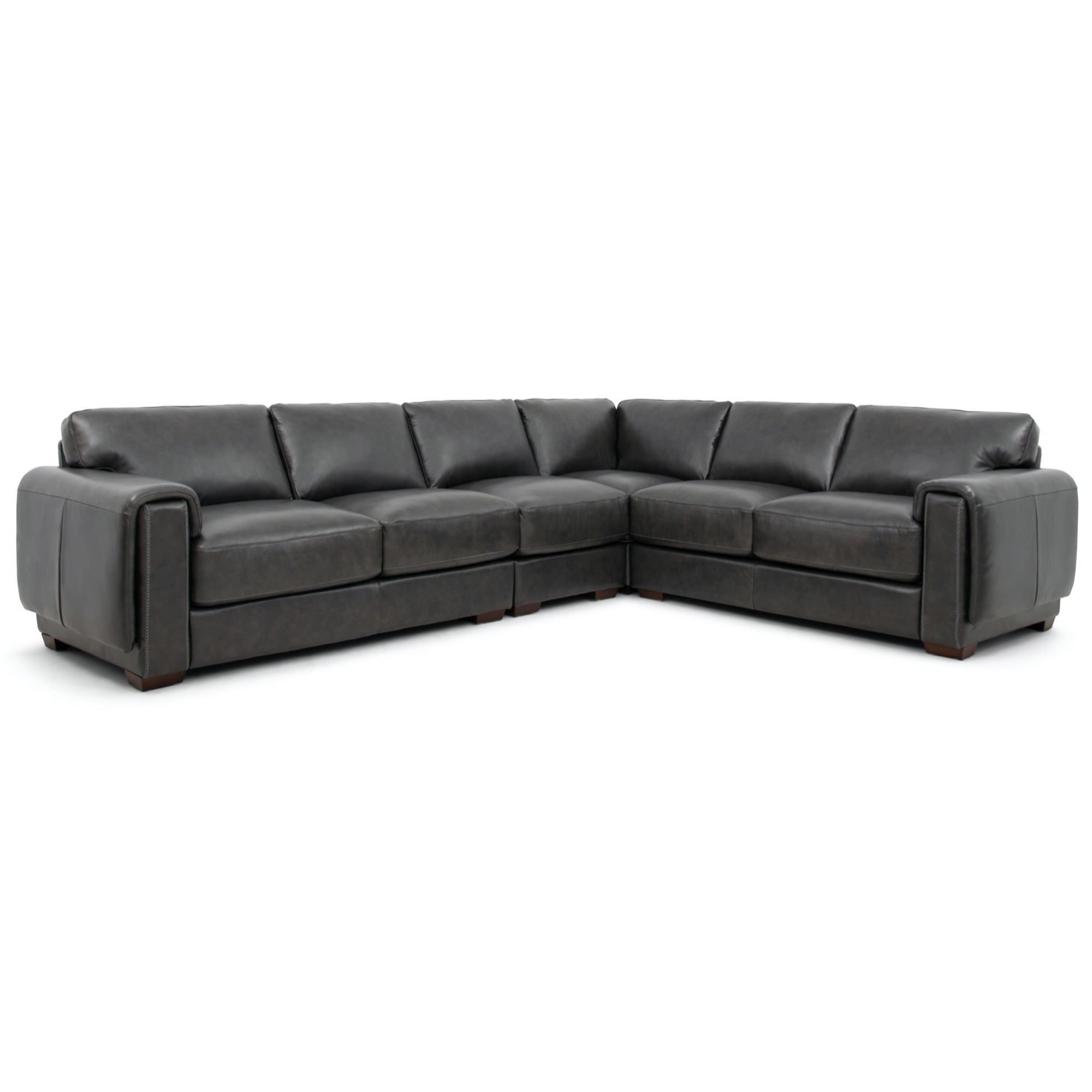 Acme Leather Stationary Sectional