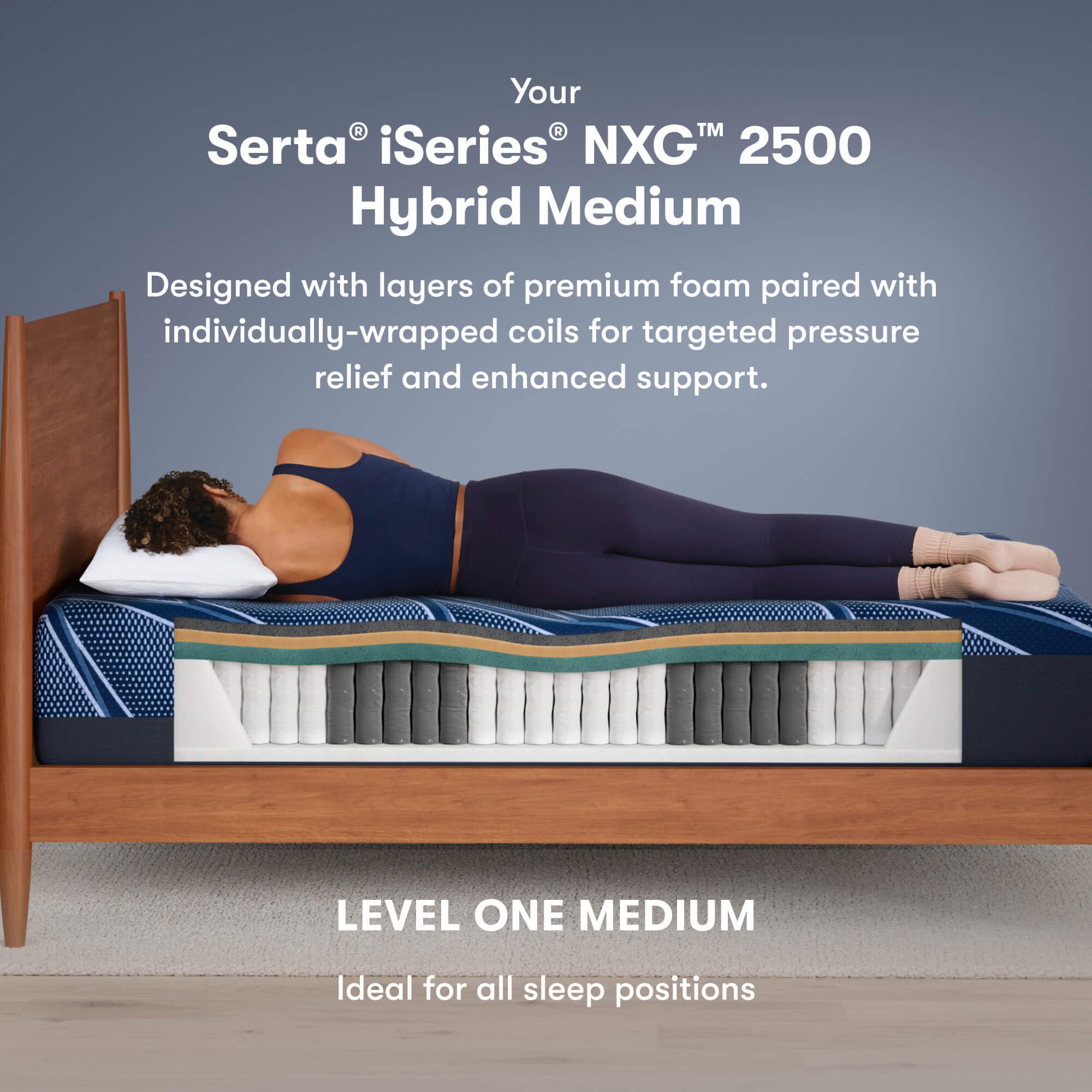 Serta iSeries NXG Hybrid 2500 Medium King Mattress - Adams Furniture