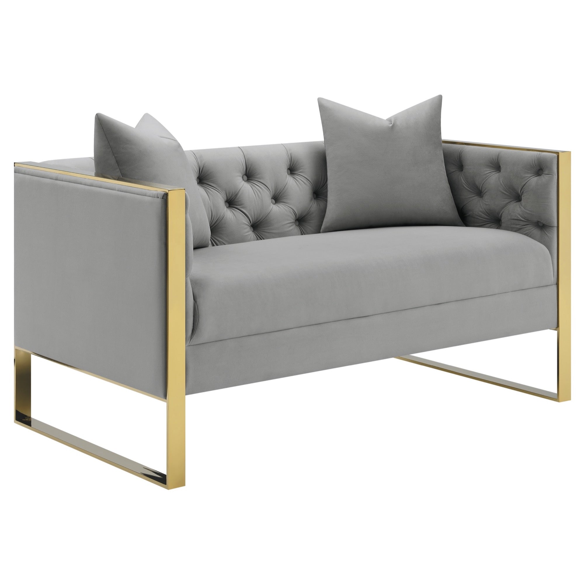 Eastbrook Tufted Back Loveseat Grey