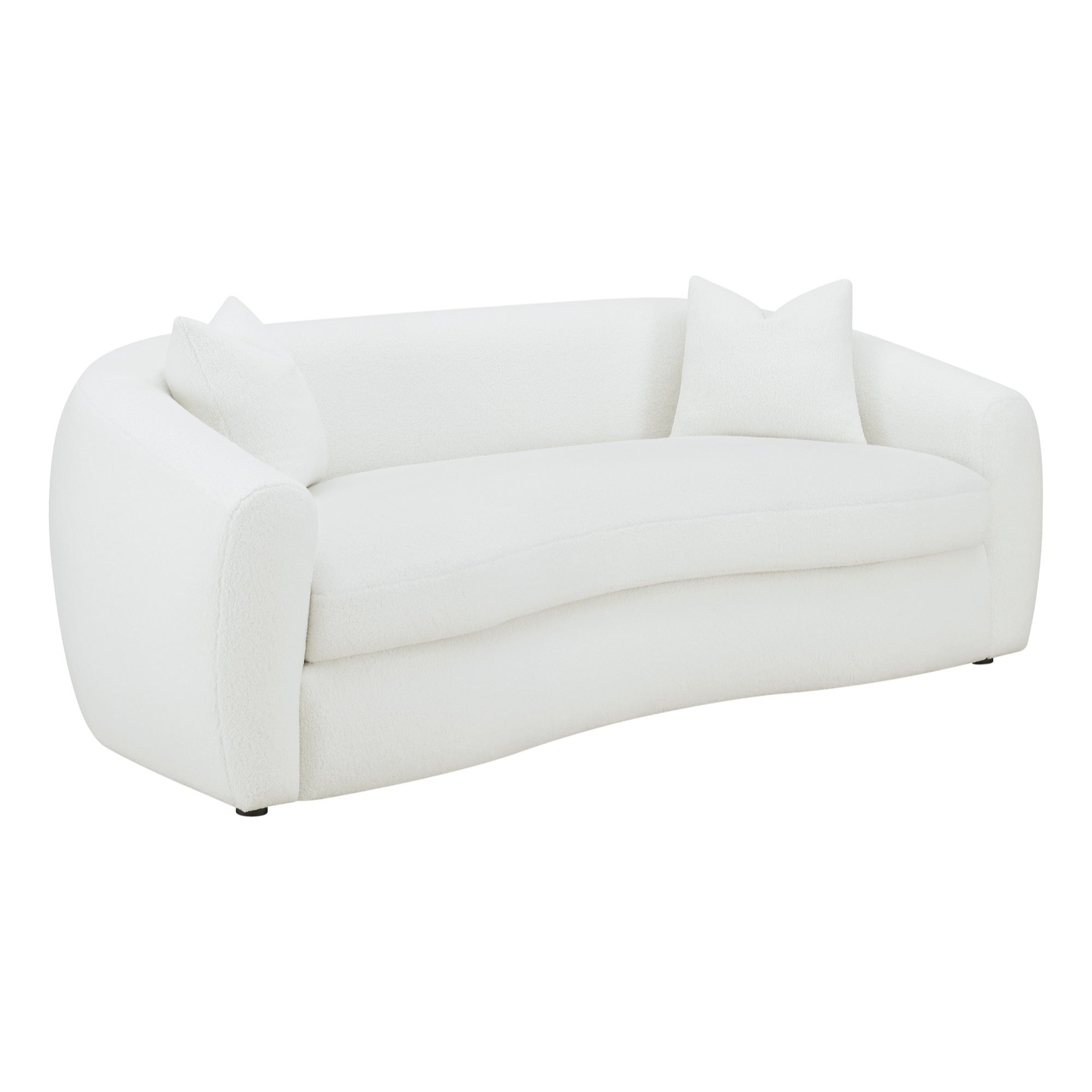 Isabella Upholstered Tight Back Sofa White