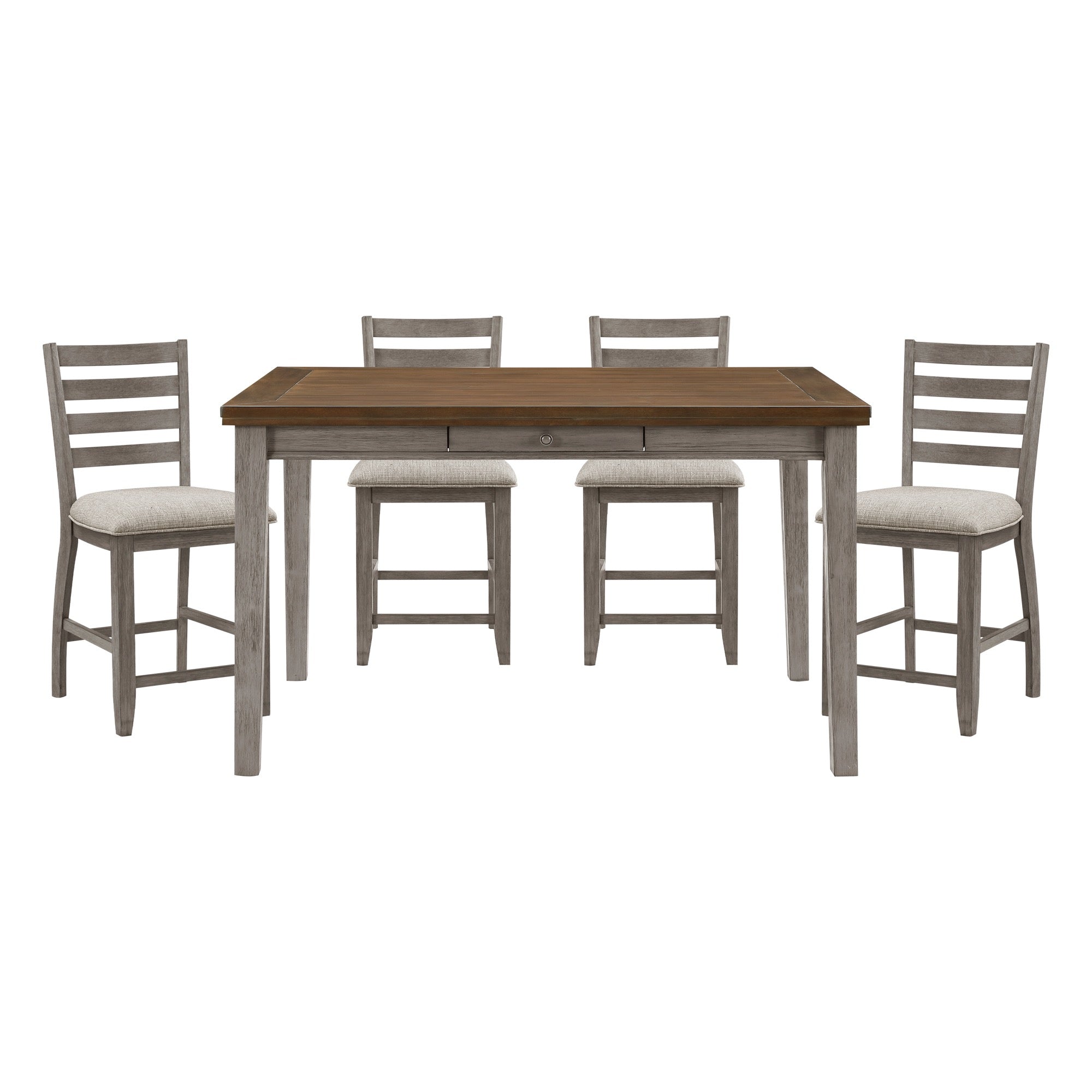 Tigard 5 Piece Counter Height Dining Set - Adams Furniture