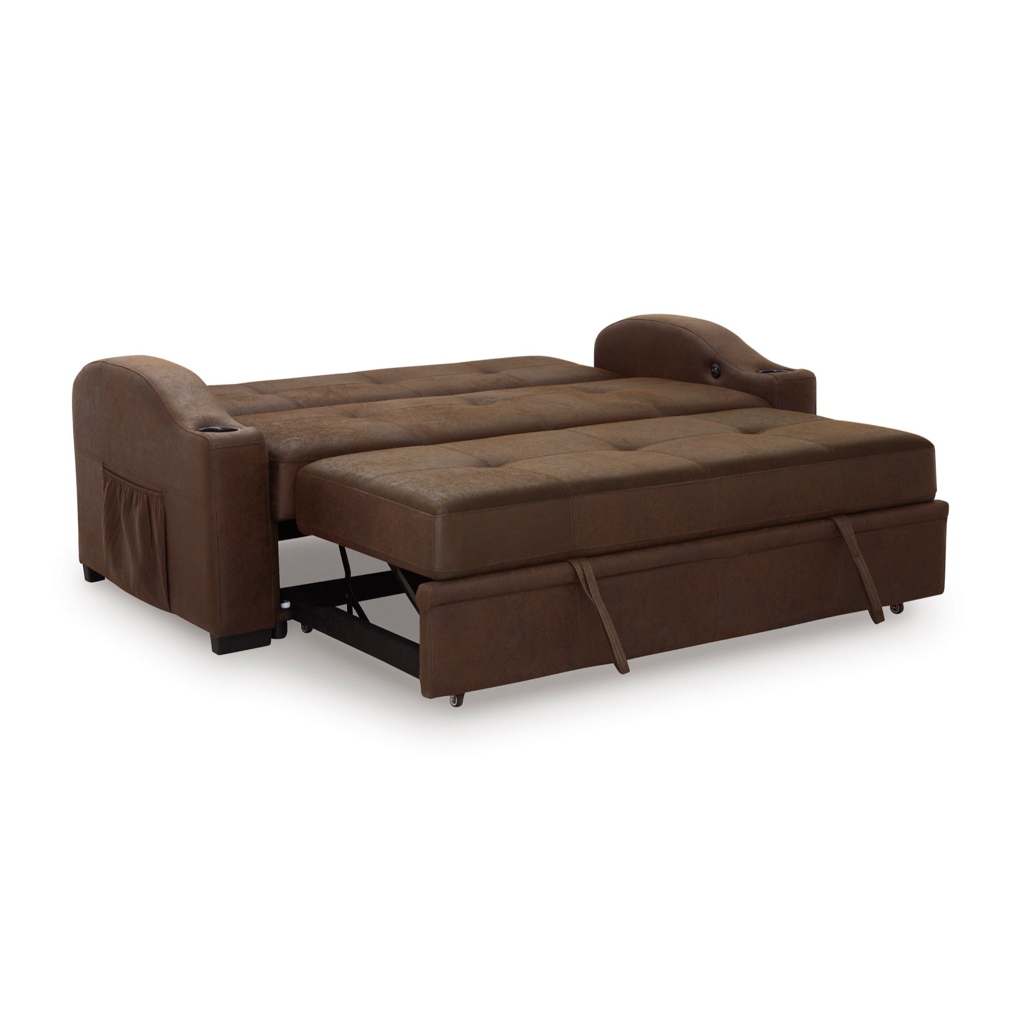 Brown Contemporary Pop Up Sleeper Sofa