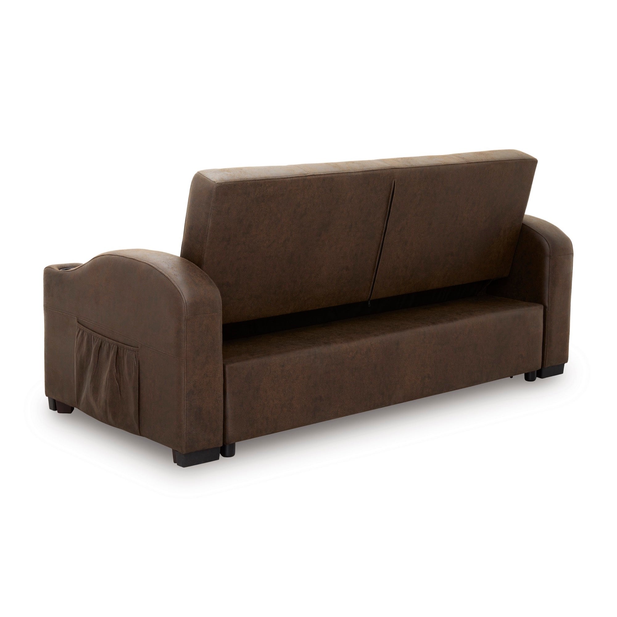 Brown Contemporary Pop Up Sleeper Sofa