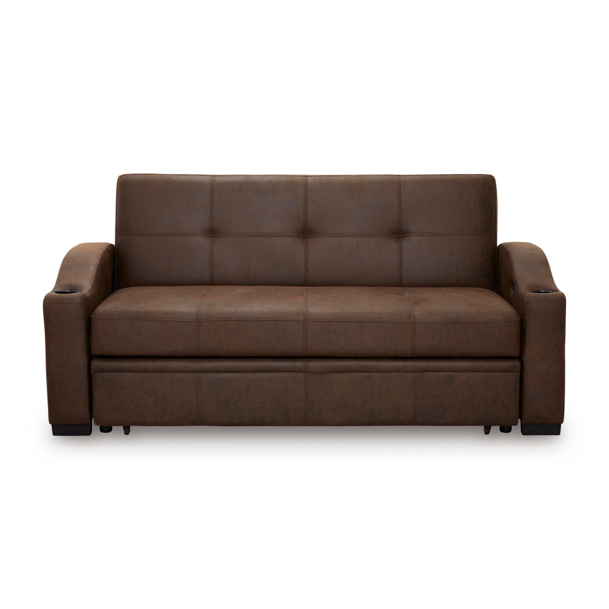 Brown Contemporary Pop Up Sleeper Sofa