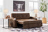 Brown Contemporary Pop Up Sleeper Sofa