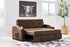 Brown Contemporary Pop Up Sleeper Sofa