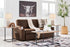 Brown Contemporary Pop Up Sleeper Sofa