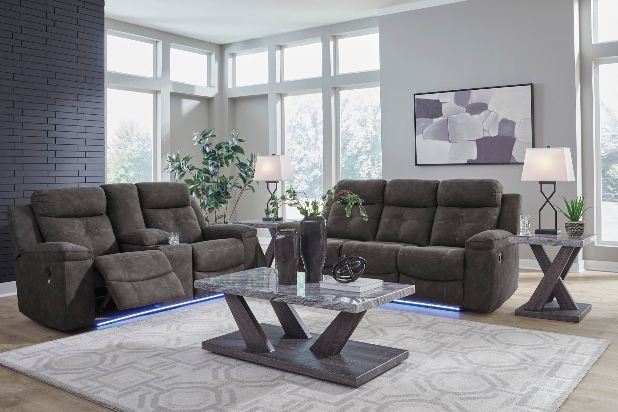 Luke Reclining Living Room Set - Adams Furniture