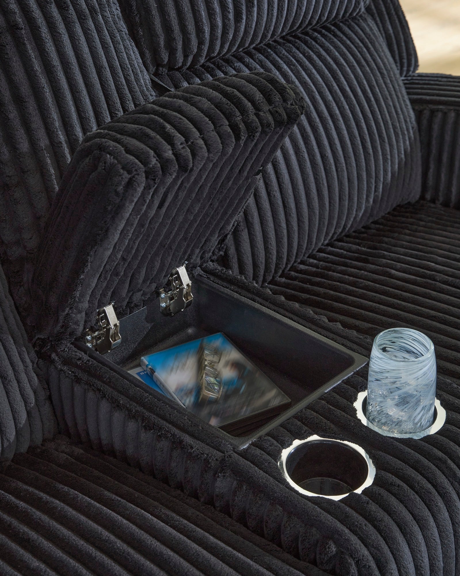 Emmett Black Power Reclining Living Room Set