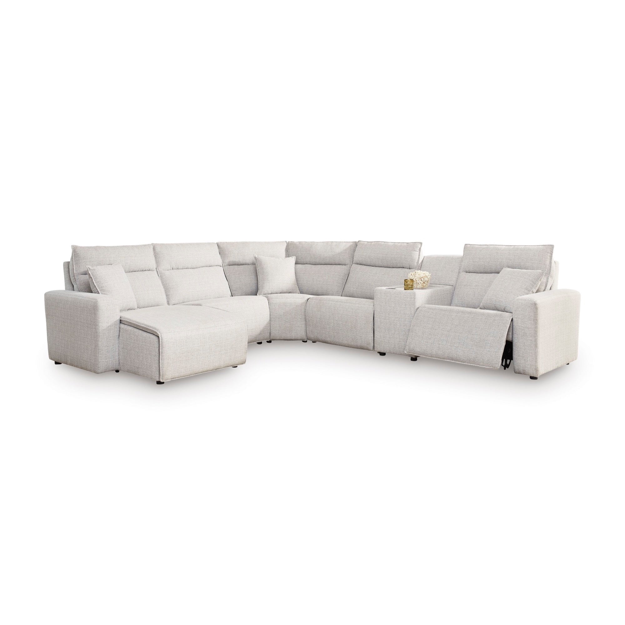 Tristan 6-Piece Power Reclining Sectional with Chaise and Console