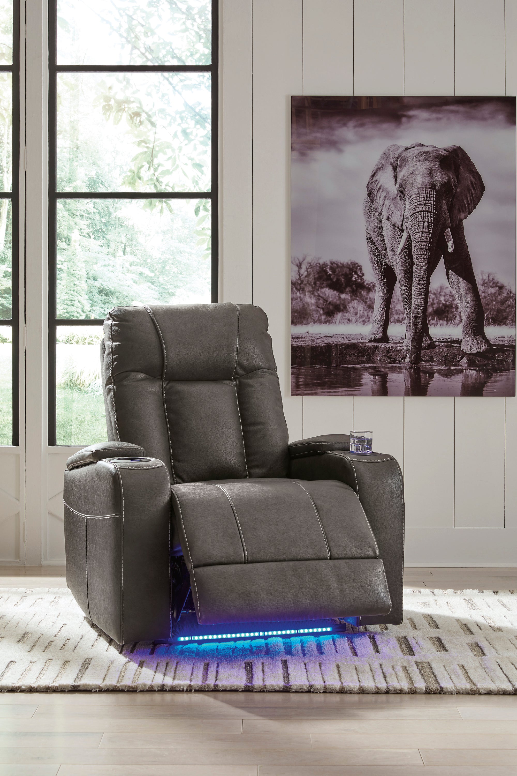 Power Recliner w/ Adjustable Headrest - Adams Furniture