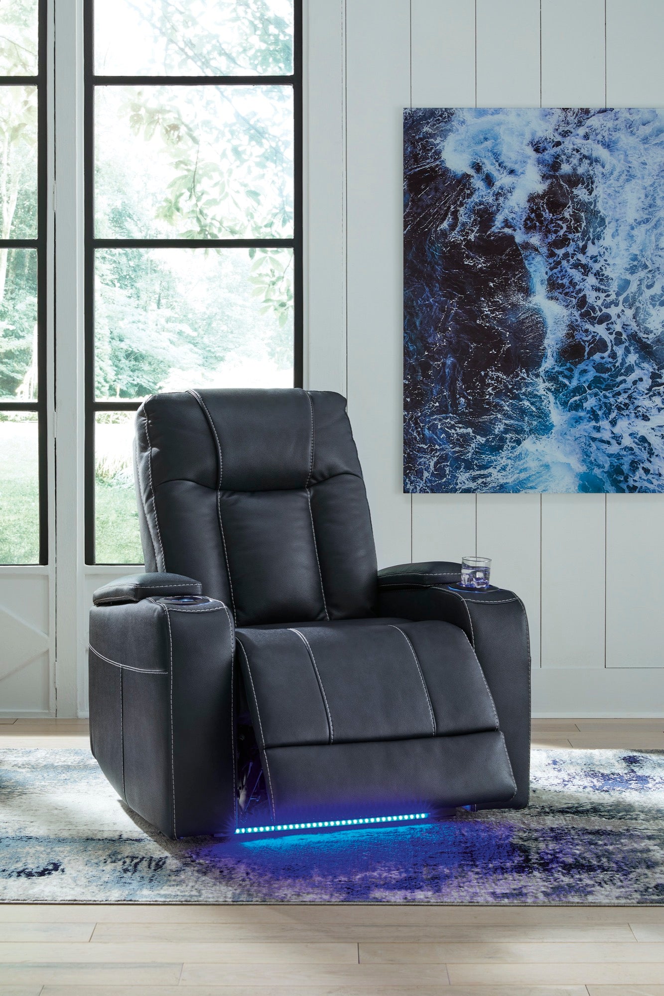 Saphire Power Recliner w/ Adjustable Headrest - Adams Furniture