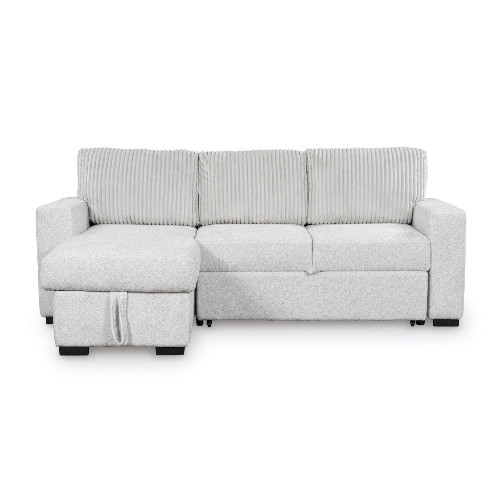 Landon 2-Piece Sectional with Pop Up Sleeper and Chaise - Adams Furniture