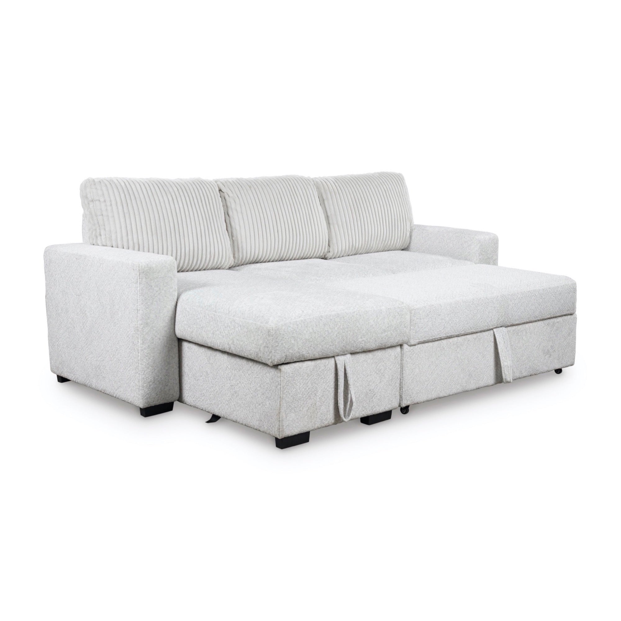 Landon 2-Piece Sectional with Pop Up Sleeper and Chaise - Adams Furniture