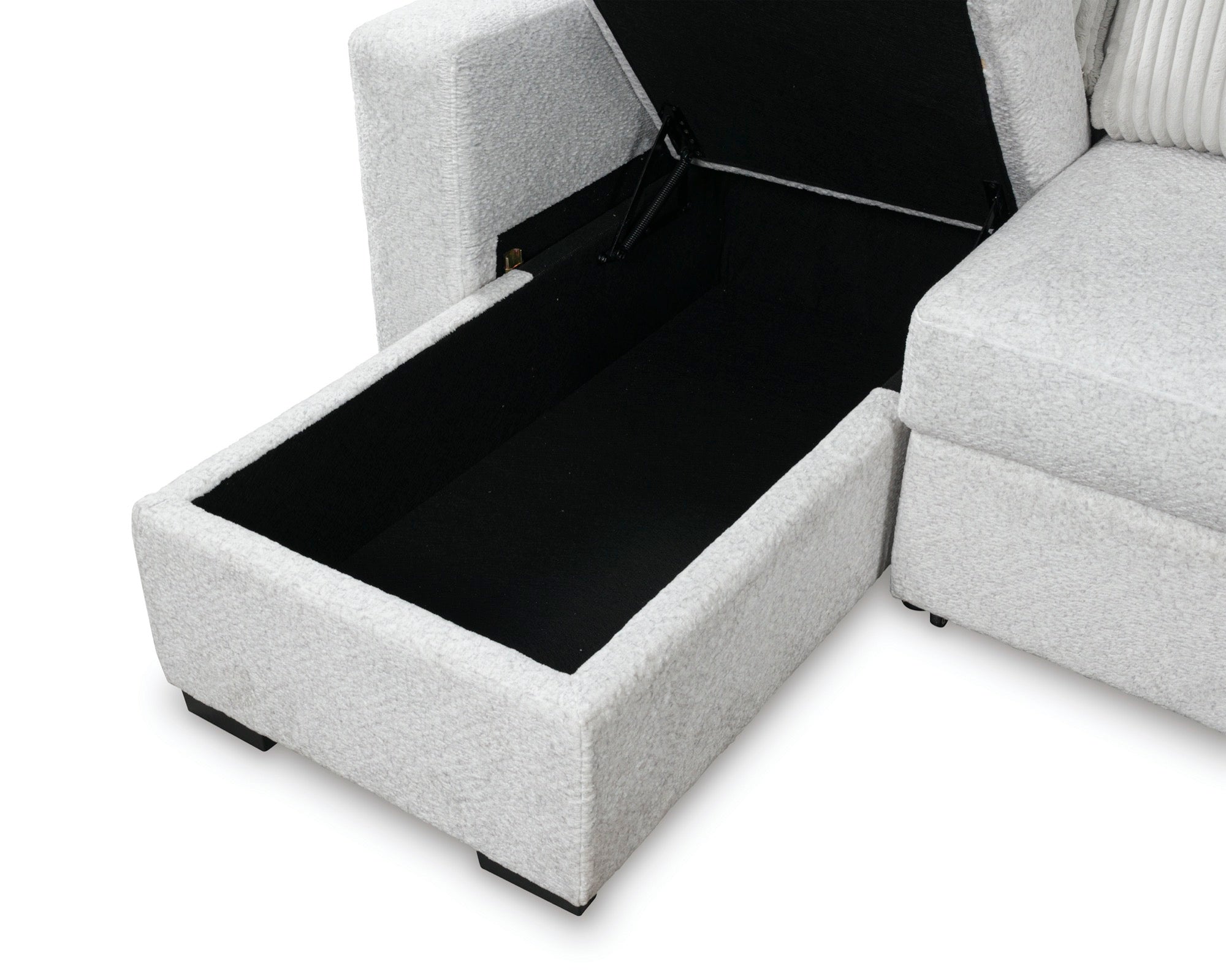 Landon 2-Piece Sectional with Pop Up Sleeper and Chaise - Adams Furniture