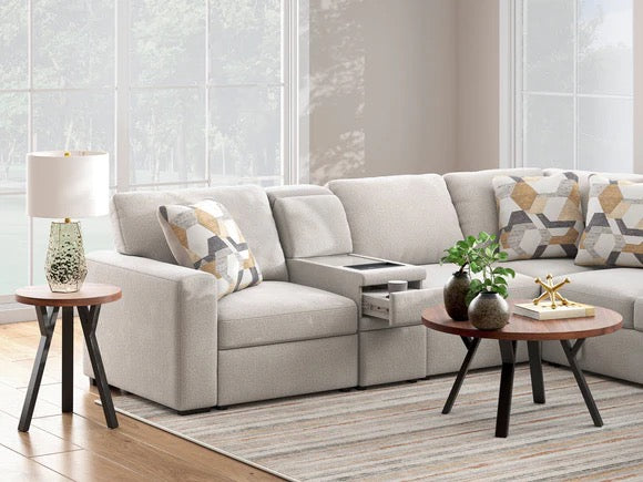 Hunter 5-Piece Sectional with Pop Up Sleeper and Chaise - Adams Furniture