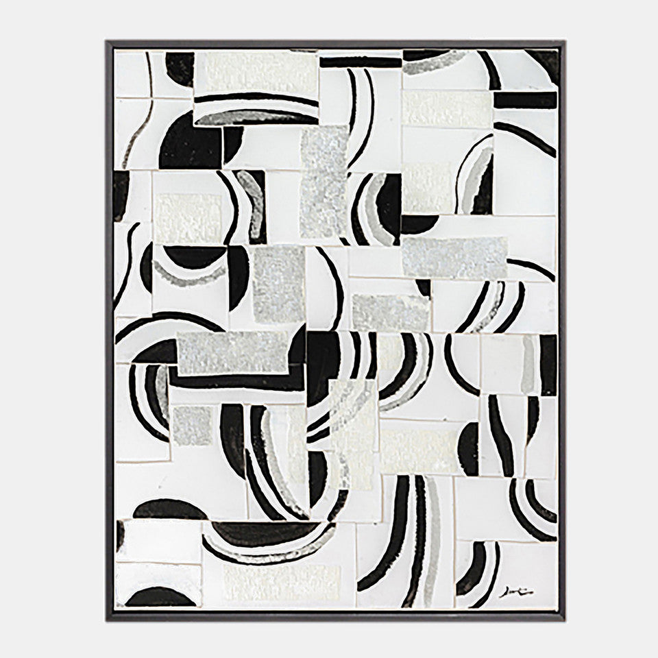 Hand Painted Abstract Framed Wall Art