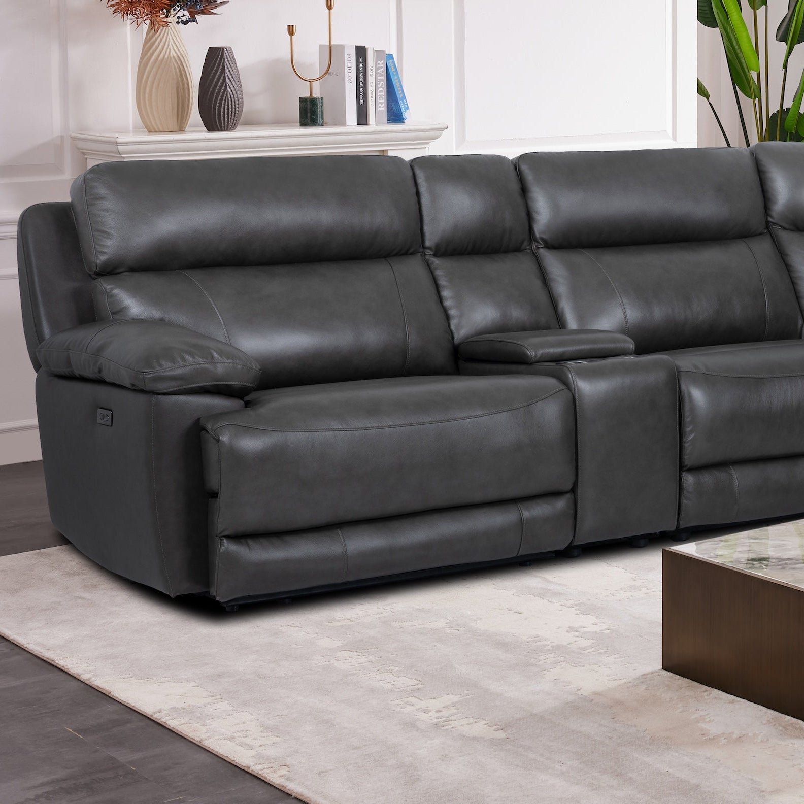 Isaiah 6 Piece Power Reclining Sectional - Adams Furniture