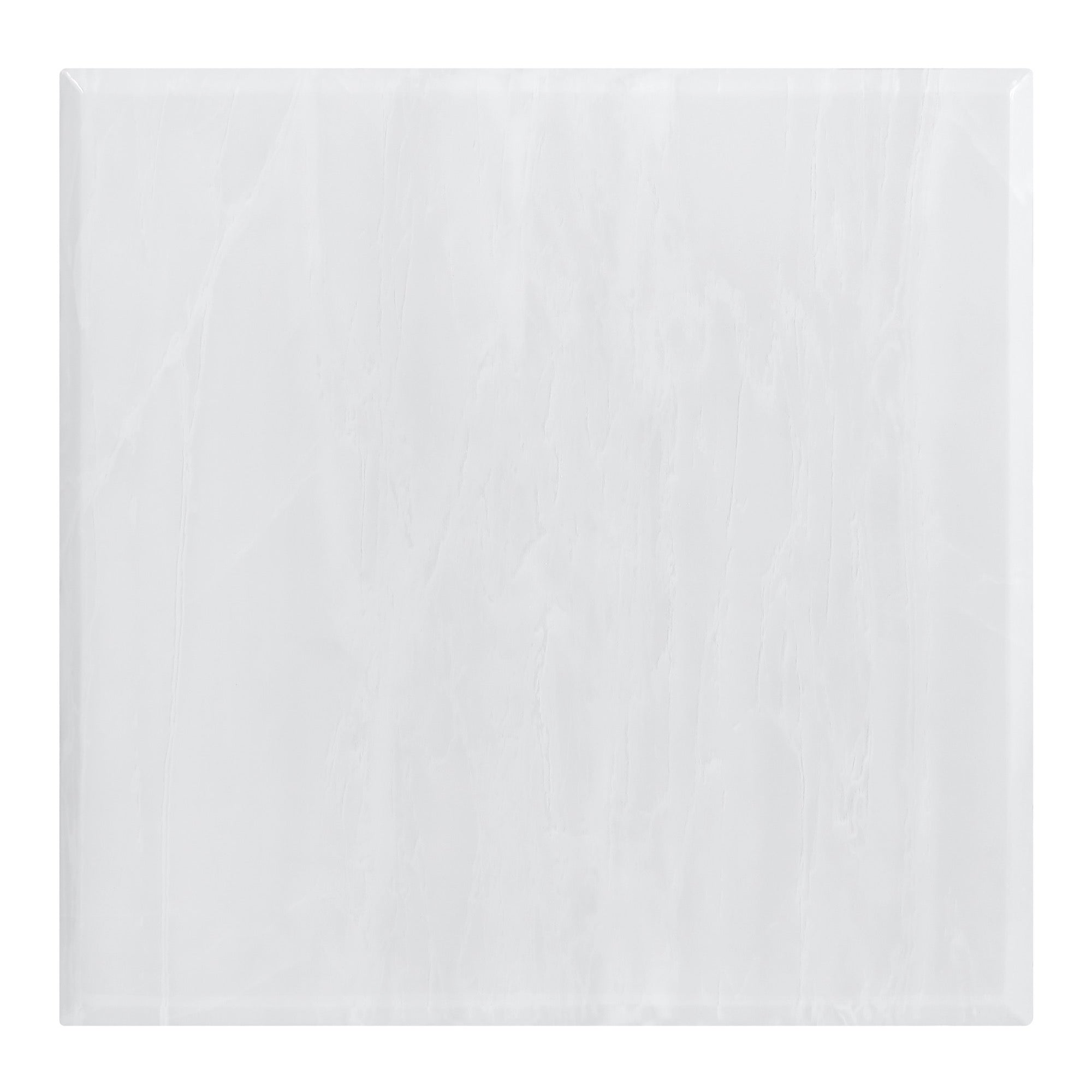 Adabella U-base Square End Table White and Chrome - Adams Furniture