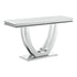 Adabella U-base Rectangle Sofa Table White and Chrome