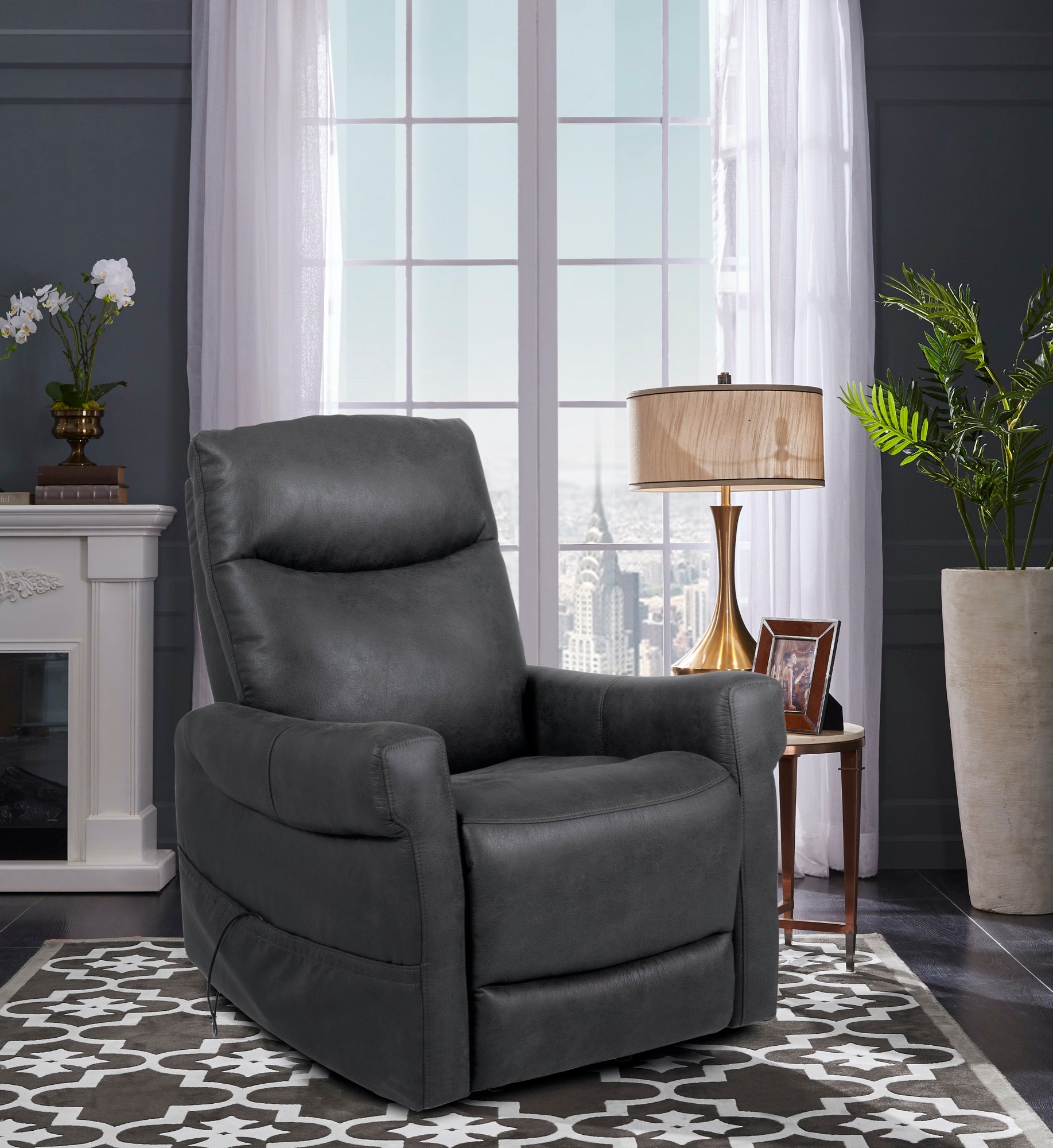 Granite Power Lift Recliner - Adams Furniture