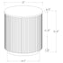 Round Marble Top Side End Table White and Charcoal