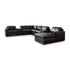Nolan Black 8-Piece Sectional with Chaise and Audio Consoles