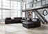 Nolan Black 8-Piece Sectional with Chaise and Audio Consoles