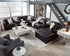 Nolan Black 8-Piece Sectional with Chaise and Audio Consoles