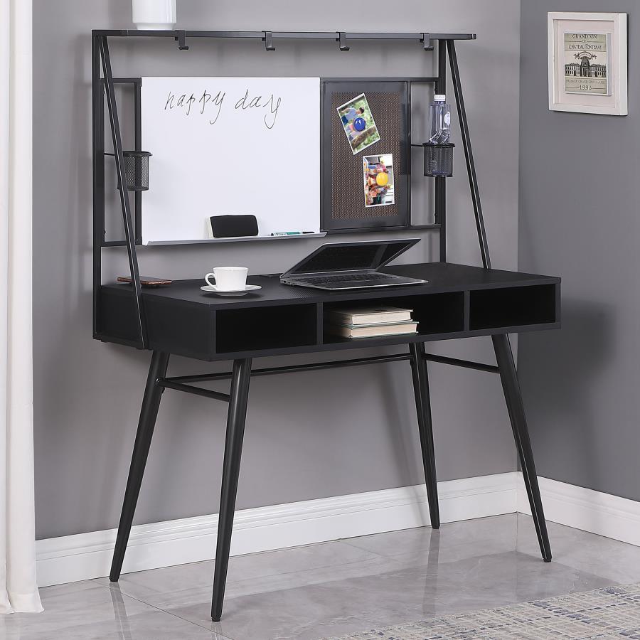 47-inch Writing Desk with Whiteboard and USB Black - Adams Furniture