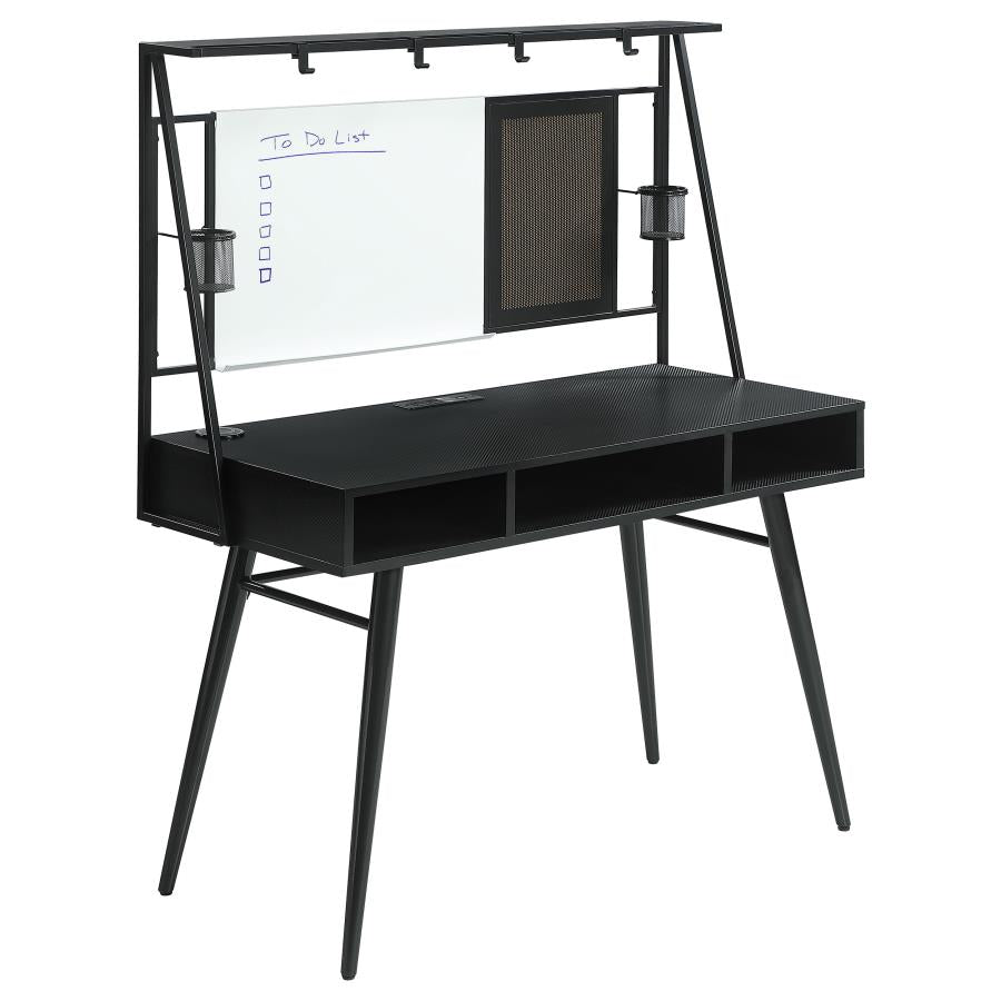 47-inch Writing Desk with Whiteboard and USB Black - Adams Furniture