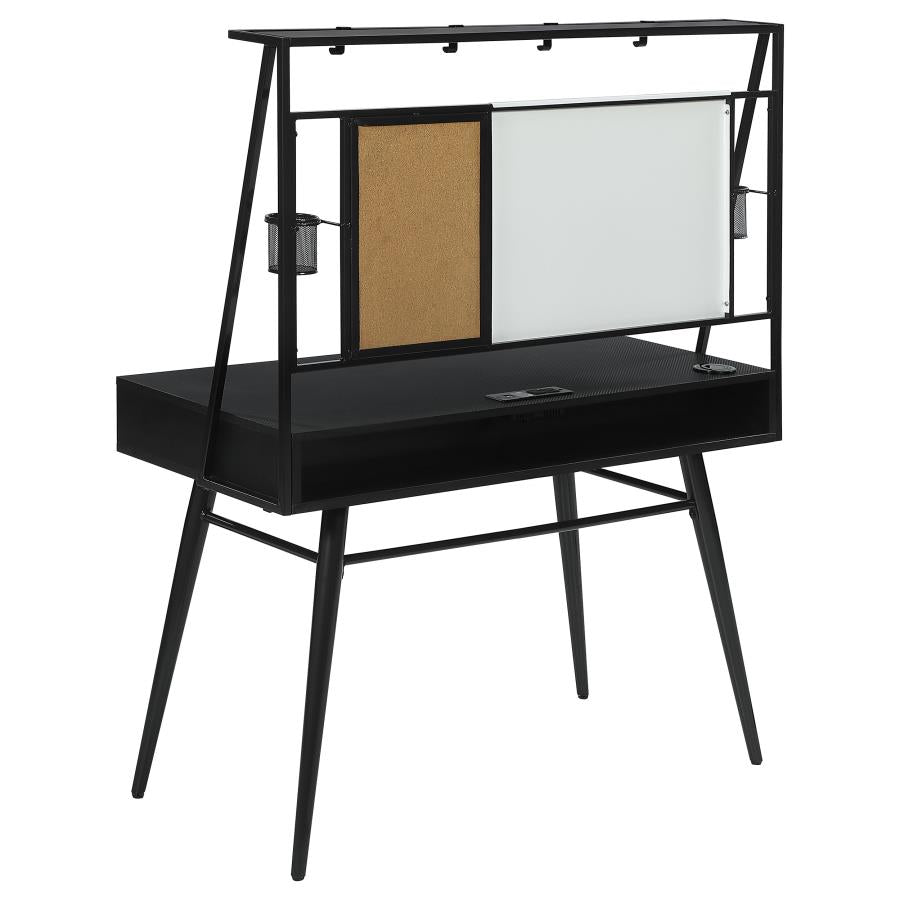 47-inch Writing Desk with Whiteboard and USB Black - Adams Furniture