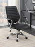 Upholstered Adjustable Home Office Desk Chair Black