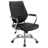 Upholstered Adjustable Home Office Desk Chair Black