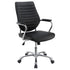 Upholstered Adjustable Home Office Desk Chair Black