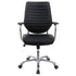Upholstered Adjustable Home Office Desk Chair Black