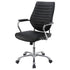 Upholstered Adjustable Home Office Desk Chair Black