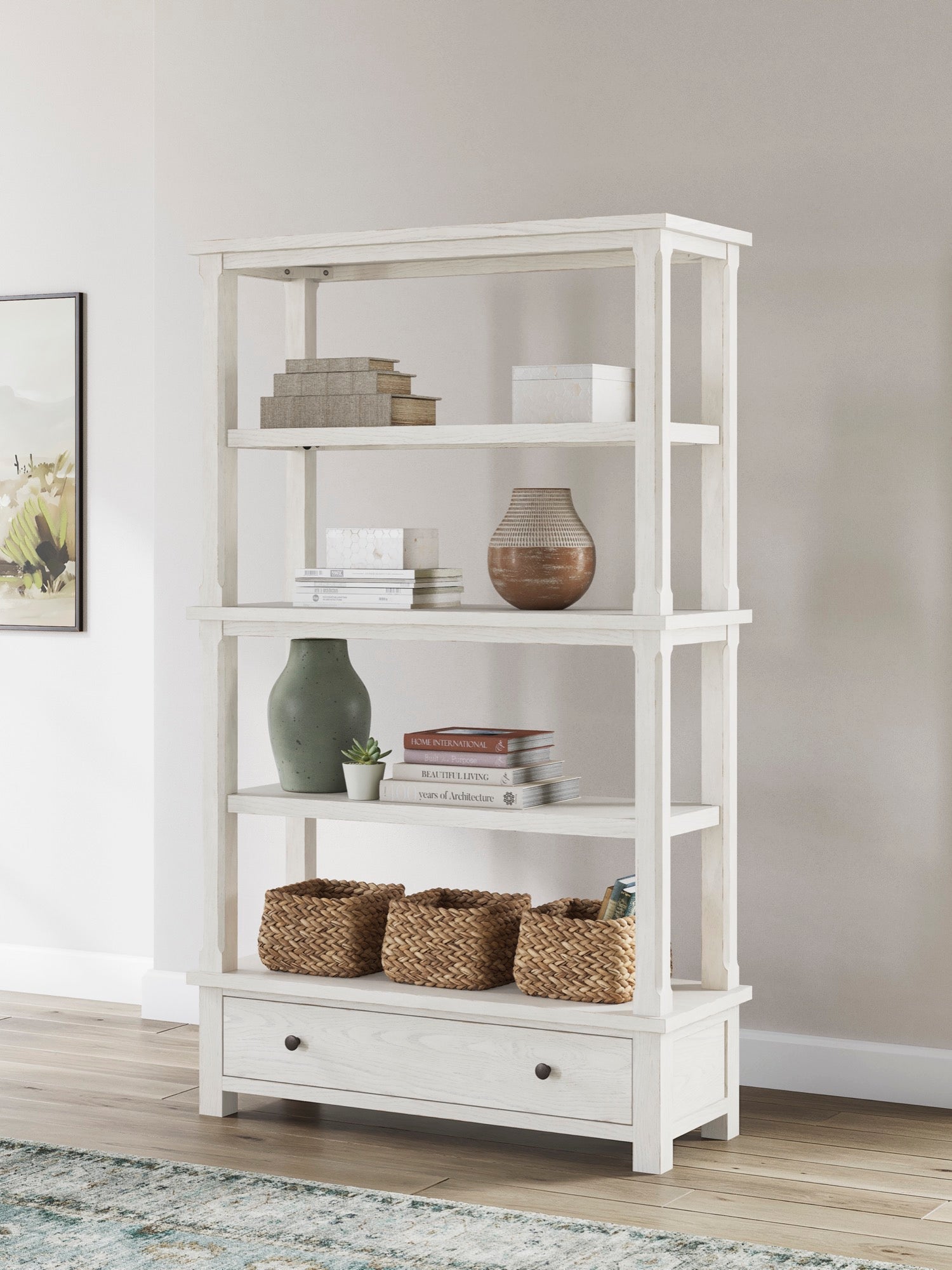 BOOKCASE, ANTIQUE WHITE - H742-70 (80506)